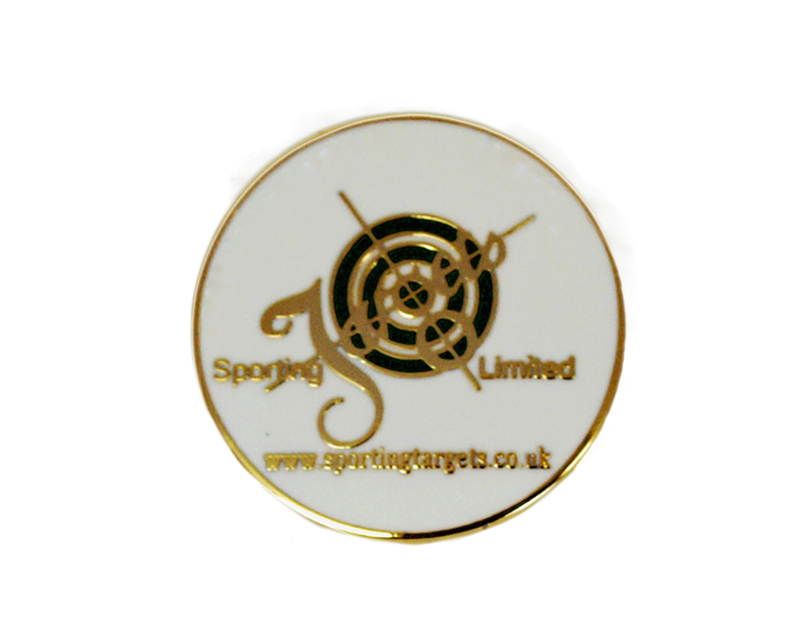 STL Pin Badge- White & Gold 1